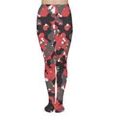 Bloodshot Camo Red Urban Initial Camouflage Women s Tights by Mariart