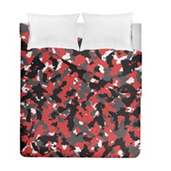 Bloodshot Camo Red Urban Initial Camouflage Duvet Cover Double Side (full/ Double Size) by Mariart
