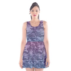 Celebration Purple Pink Grey Scoop Neck Skater Dress by Mariart