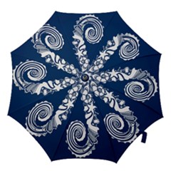 Coral Life Sea Water Blue Fish Star Hook Handle Umbrellas (large) by Mariart