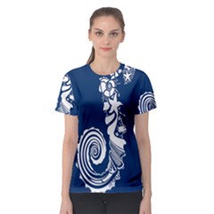 Coral Life Sea Water Blue Fish Star Women s Sport Mesh Tee