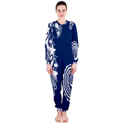 Coral Life Sea Water Blue Fish Star Onepiece Jumpsuit (ladies) 