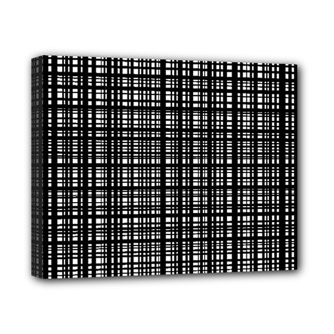 Crosshatch Target Line Black Canvas 10  X 8  by Mariart