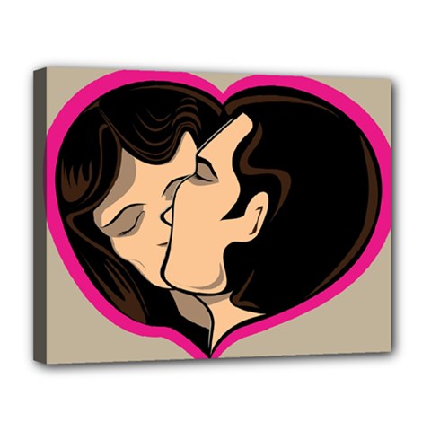 Don t Kiss With A Bloody Nose Face Man Girl Love Canvas 14  X 11  by Mariart