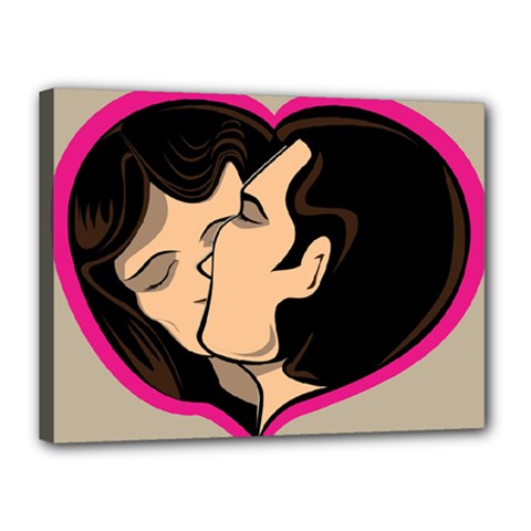 Don t Kiss With A Bloody Nose Face Man Girl Love Canvas 16  X 12 