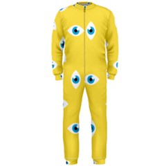 Eye Blue White Yellow Monster Sexy Image Onepiece Jumpsuit (men)  by Mariart
