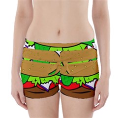 Fast Food Lunch Dinner Hamburger Cheese Vegetables Bread Boyleg Bikini Wrap Bottoms by Mariart