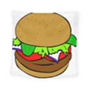 Fast Food Lunch Dinner Hamburger Cheese Vegetables Bread Square Tapestry (Small) View1