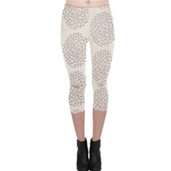 Flower Floral Star Sakura Purple Capri Leggings  by Mariart