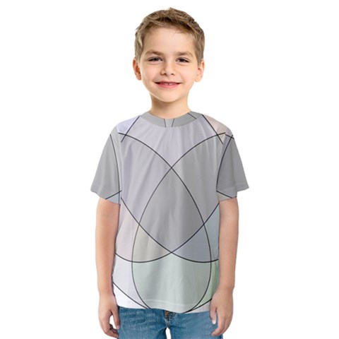 Four Way Venn Diagram Circle Kids  Sport Mesh Tee by Mariart