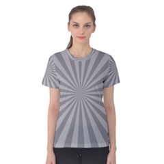 Grey Starburst Line Light Women s Cotton Tee