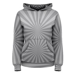 Grey Starburst Line Light Women s Pullover Hoodie by Mariart