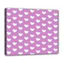 Heart Love Valentine White Purple Card Deluxe Canvas 24  x 20   View1