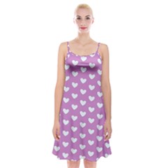 Heart Love Valentine White Purple Card Spaghetti Strap Velvet Dress by Mariart