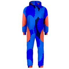 Image Orange Blue Sign Black Spot Polka Hooded Jumpsuit (men) 