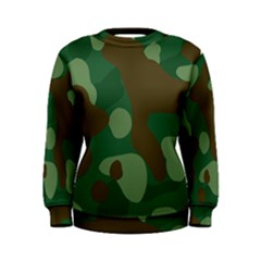 Initial Camouflage Como Green Brown Women s Sweatshirt