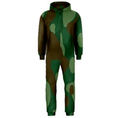 Initial Camouflage Como Green Brown Hooded Jumpsuit (men)  by Mariart