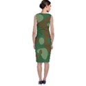 Initial Camouflage Como Green Brown Classic Sleeveless Midi Dress View2