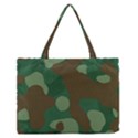 Initial Camouflage Como Green Brown Medium Zipper Tote Bag View1