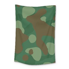 Initial Camouflage Como Green Brown Small Tapestry