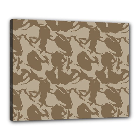 Initial Camouflage Brown Canvas 20  X 16 