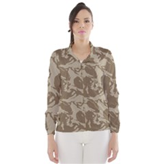 Initial Camouflage Brown Wind Breaker (women) by Mariart