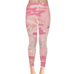 Initial Camouflage Camo Pink Leggings  by Mariart