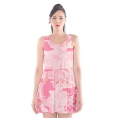 Initial Camouflage Camo Pink Scoop Neck Skater Dress by Mariart