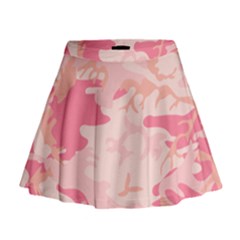 Initial Camouflage Camo Pink Mini Flare Skirt