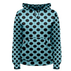 Polka Dot Blue Black Women s Pullover Hoodie by Mariart
