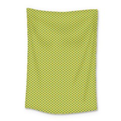 Polka Dot Green Yellow Small Tapestry by Mariart