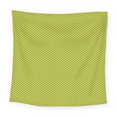 Polka Dot Green Yellow Square Tapestry (large) by Mariart