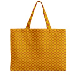 Polka Dot Orange Yellow Zipper Mini Tote Bag