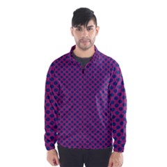 Polka Dot Purple Blue Wind Breaker (men) by Mariart