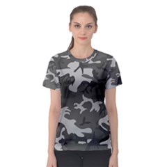 Initial Camouflage Grey Women s Sport Mesh Tee