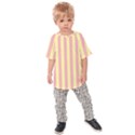 Pink Yellow Stripes Line Kids  Raglan Tee View1