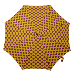 Polka Dot Purple Yellow Hook Handle Umbrellas (small)