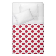 Polka Dot Red White Duvet Cover (single Size) by Mariart