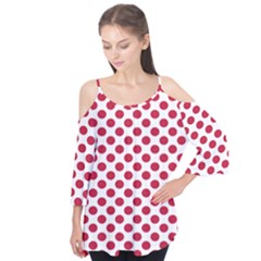 Polka Dot Red White Flutter Tees