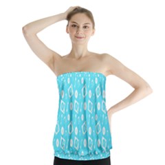 Record Blue Dj Music Note Club Strapless Top by Mariart