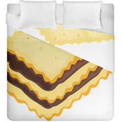 Sandwich Biscuit Chocolate Bread Duvet Cover Double Side (king Size) by Mariart