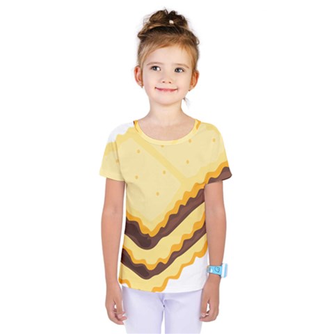 Sandwich Biscuit Chocolate Bread Kids  One Piece Tee by Mariart