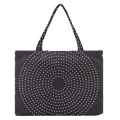 Round Stitch Scrapbook Circle Stitching Template Polka Dot Medium Zipper Tote Bag by Mariart