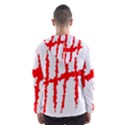 Scratches Claw Red White H Hooded Wind Breaker (Men) View2