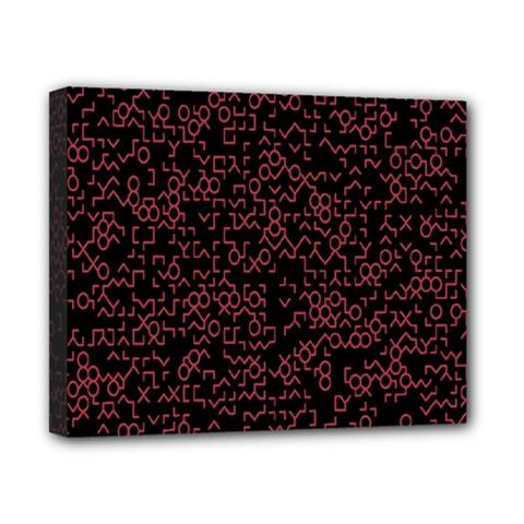 Random Red Black Canvas 10  X 8 
