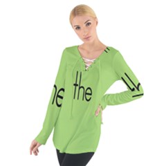 Sign Green The Women s Tie Up Tee by Mariart