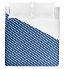 Striped  Line Blue Duvet Cover (queen Size)