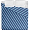 Striped  Line Blue Duvet Cover Double Side (King Size) View1