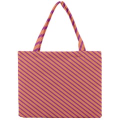 Striped Purple Orange Mini Tote Bag by Mariart