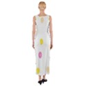 Stone Diamond Yellow Pink Brown Fitted Maxi Dress View2